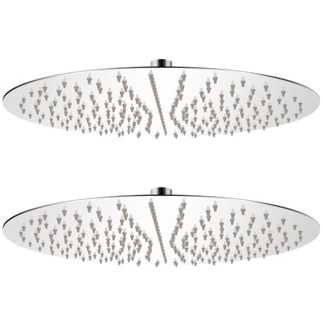 Vidaxl regendouchekop 2 st rond 40 cm roestvrij staal