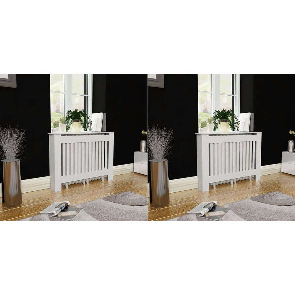 VidaXL Radiatorombouw 2 st 112 cm MDF wit