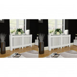 VidaXL Radiatorombouw 2 st 152 cm MDF wit