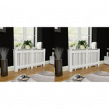 Vidaxl radiatorombouw 2 st 152 cm mdf wit