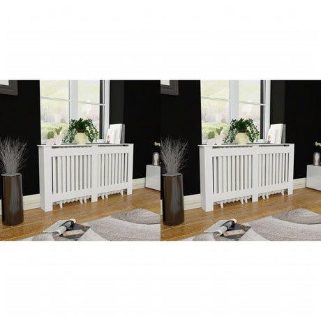 Vidaxl radiatorombouw 2 st 152 cm mdf wit