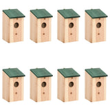 Vidaxl vogelhuisjes 8 st 12x12x22 cm hout