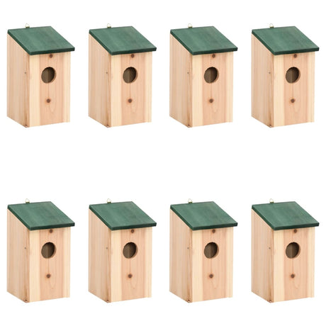 Vidaxl vogelhuisjes 8 st 12x12x22 cm hout