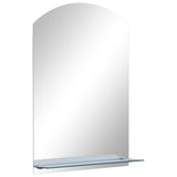 Vidaxl wandspiegel met schap 40x60 cm gehard glas