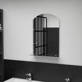 Vidaxl wandspiegel met schap 40x60 cm gehard glas