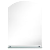 Vidaxl wandspiegel met schap 50x70 cm gehard glas