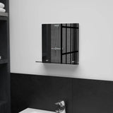 Vidaxl wandspiegel met schap 30x30 cm gehard glas