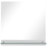 Vidaxl wandspiegel met schap 50x50 cm gehard glas