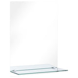 Vidaxl wandspiegel met schap 40x60 cm gehard glas