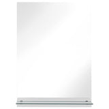 Vidaxl wandspiegel met schap 40x60 cm gehard glas