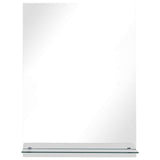 Vidaxl wandspiegel met schap 50x70 cm gehard glas