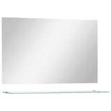 Vidaxl wandspiegel met schap 100x60 cm gehard glas