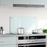 Vidaxl spatscherm keuken 70x40 cm gehard glas wit