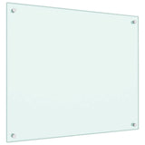 Vidaxl spatscherm keuken 70x60 cm gehard glas wit