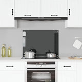 Vidaxl spatscherm keuken 80x60 cm gehard glas zwart