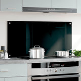 Vidaxl spatscherm keuken 100x50 cm gehard glas zwart