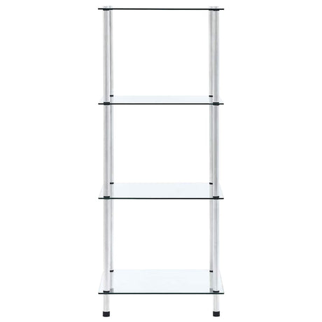 Vidaxl kastje 4-laags 40x40x100 cm gehard glas transparant