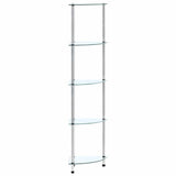 Vidaxl kastje 5-laags 30x30x130 cm gehard glas transparant