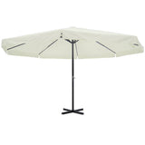 Vidaxl parasol samos 500 cm aluminium wit