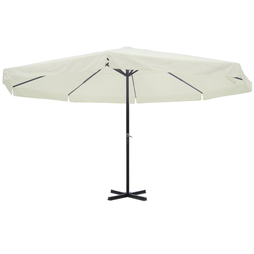 VidaXL Parasol Samos 500 cm aluminium wit