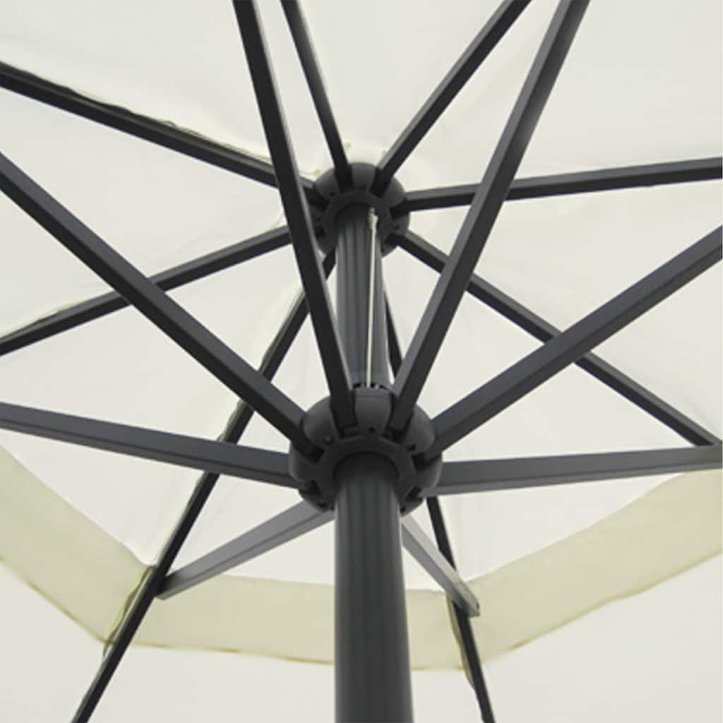 Vidaxl parasol samos 500 cm aluminium wit