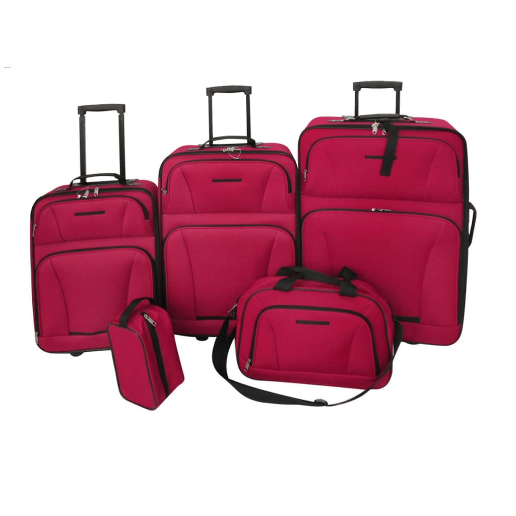 Vidaxl reisbagage set rood 5-delig