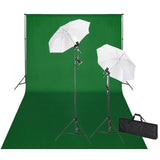 VidaXL Studioset met groene achtergrond en lampen 600x300 cm