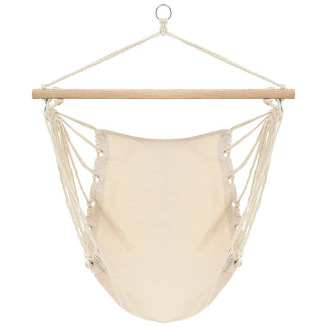 Vidaxl hangstoel creme wit (large)