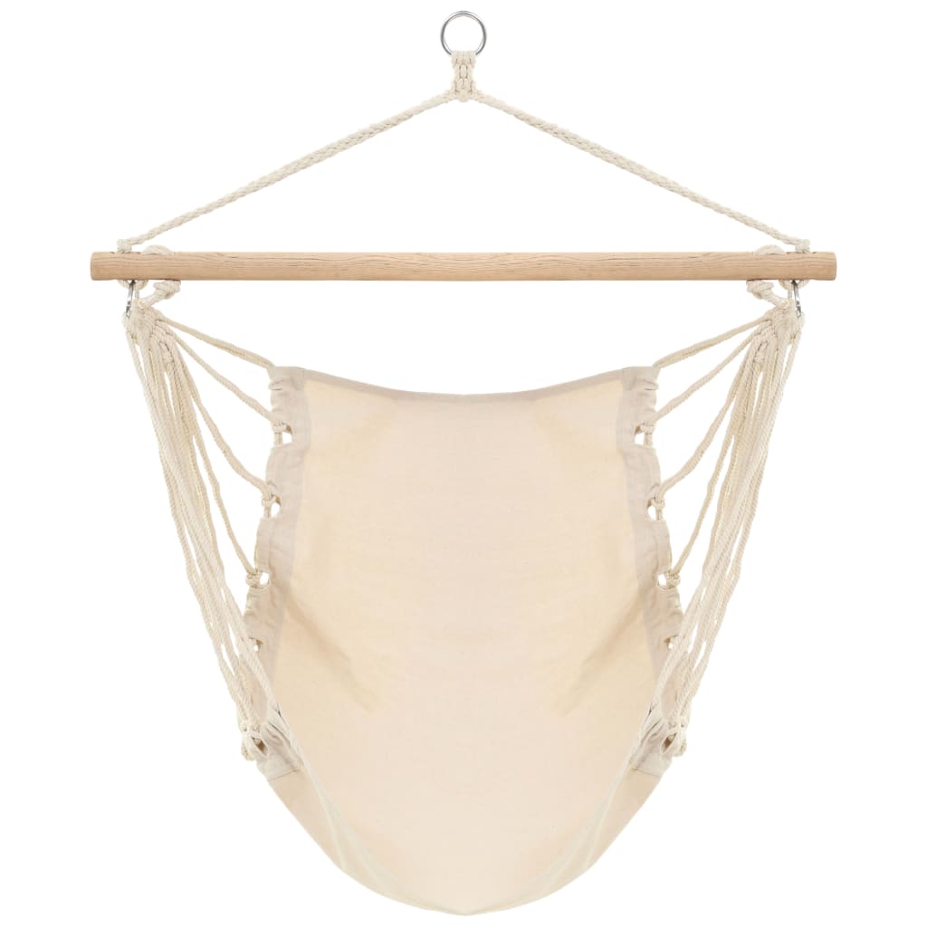 Vidaxl hangstoel creme wit (large)