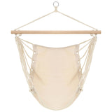 Vidaxl hangstoel creme wit (large)