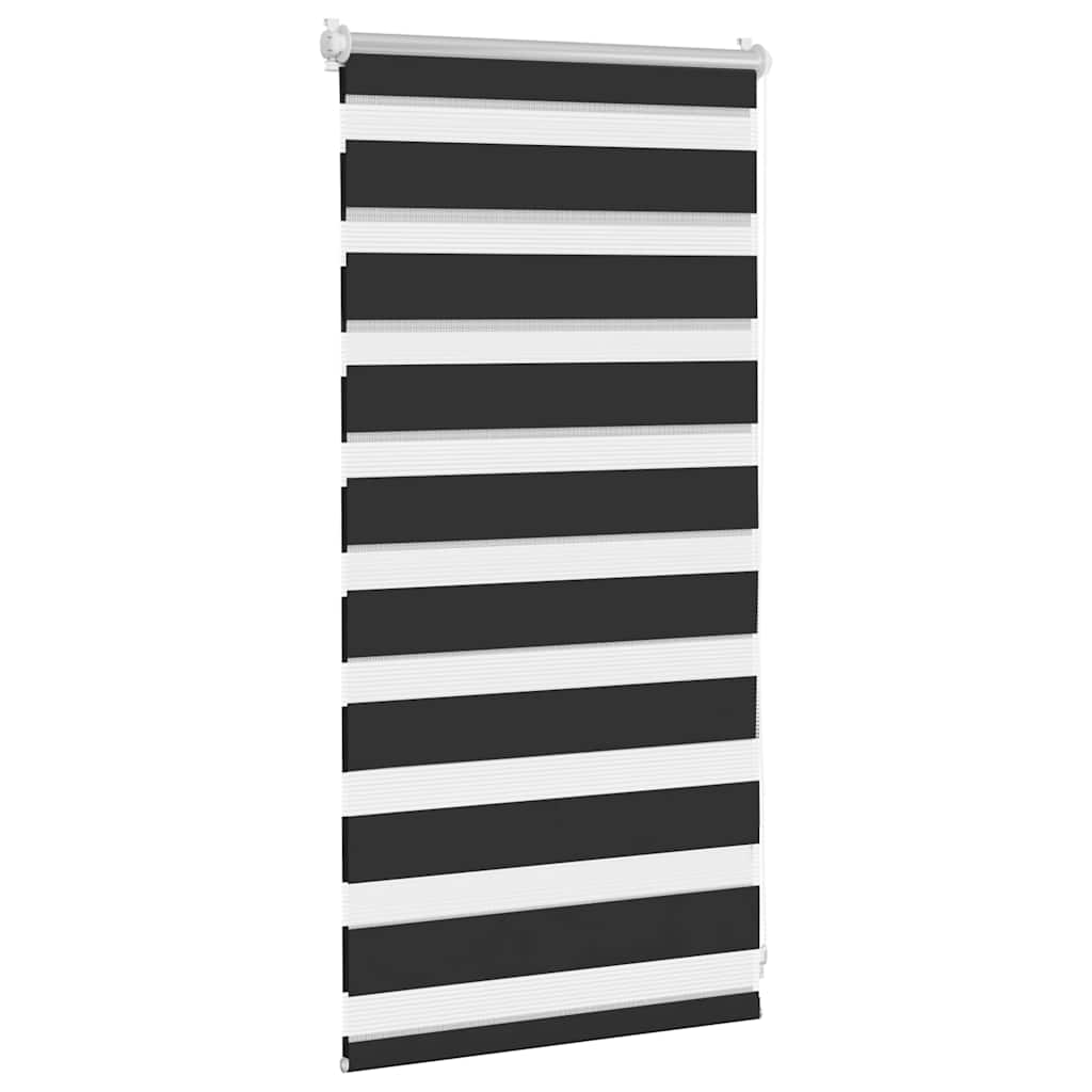 Vidaxl zebra rolgordijn 40,9 x 100 cm stofbreedte 36,7 cm zwart