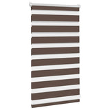 Vidaxl zebra rolgordijn 50,9x100 cm stofbreedte 46,7 cm koffiebruin