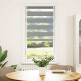 Vidaxl zebra rolgordijn 60,9 x 120 cm stofbreedte 56,7 cm grijs