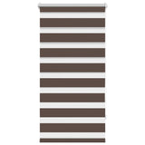 Vidaxl zebra rolgordijn 60,9 x 120 cm stofbreedte 56,7 cm koffiebruin