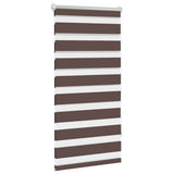 Vidaxl zebra rolgordijn 60,9 x 120 cm stofbreedte 56,7 cm koffiebruin