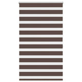 Vidaxl zebra rolgordijn 80,9 x 175 cm stofbreedte 76,7 cm koffiebruin