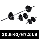 VidaXL Barbellen dumbbellset 30,5 kg