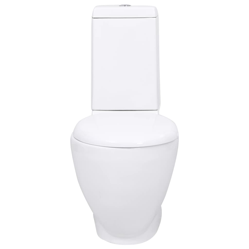 VidaXL Toilet met afvoer achter keramiek wit