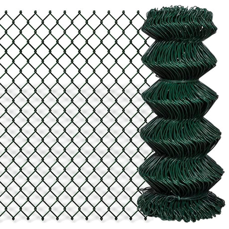 Vidaxl gaashek 0,8x15 m staal groen