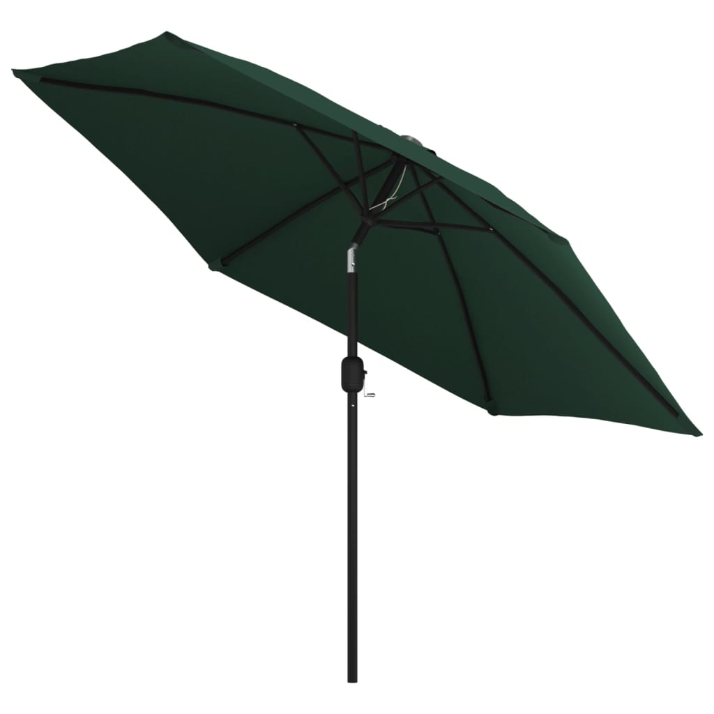 VidaXL Parasol met stalen paal 3 m groen