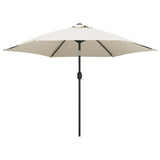 VidaXL Parasol met stalen paal 3 m zandwit