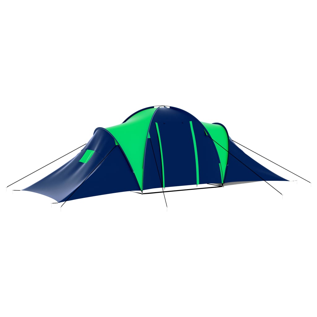 Vidaxl tent 9-persoons polyester blauw en groen