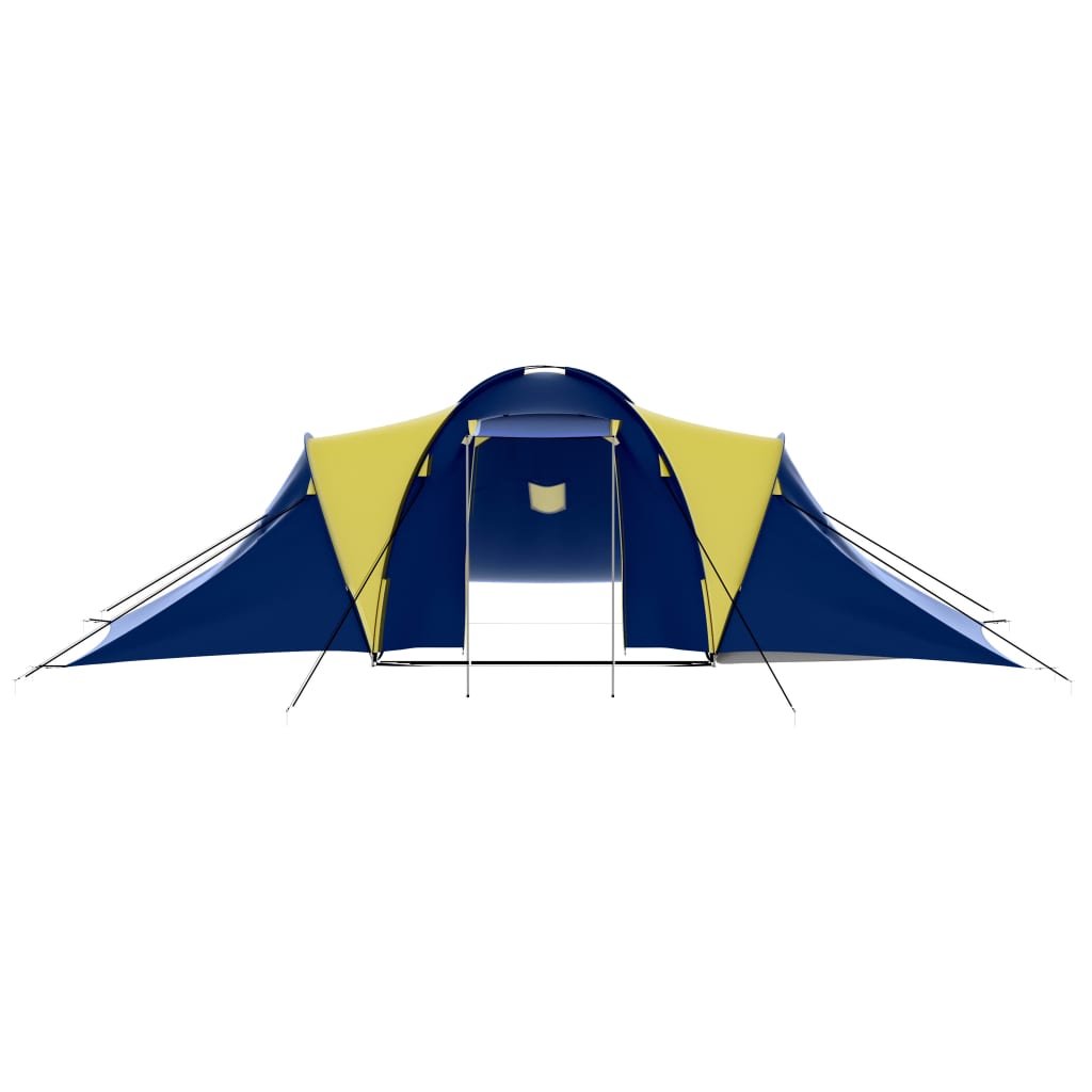 Vidaxl tent 9-persoons polyester blauw en geel