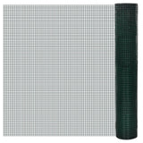 Vidaxl kippengaas 25x1 m gegalvaniseerd staal met pvc-coating groen