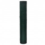 Vidaxl kippengaas 25x1 m gegalvaniseerd staal met pvc-coating groen