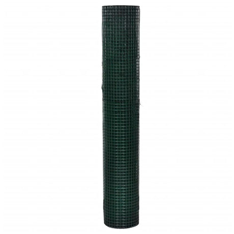 Vidaxl kippengaas 25x1 m gegalvaniseerd staal met pvc-coating groen