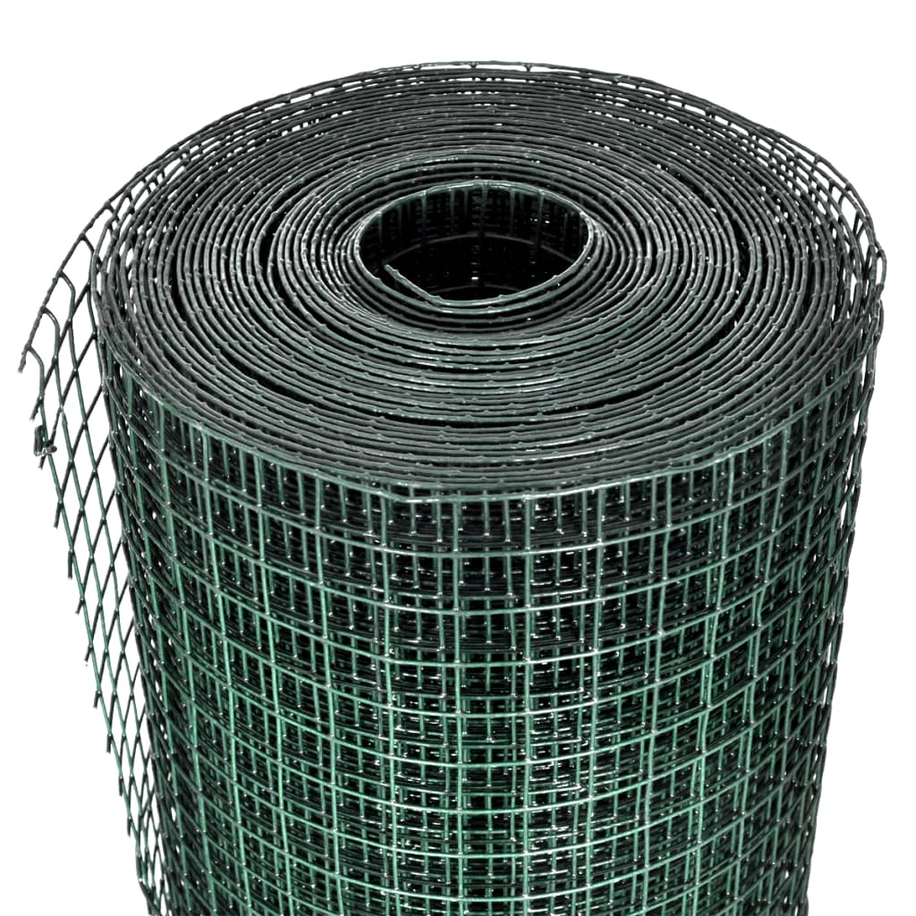 Vidaxl kippengaas 1x25 m gegalvaniseerd staal groen