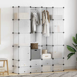 Vidaxl modulaire kast met 18 compartimenten wit 37 x 146 x 180,5 cm