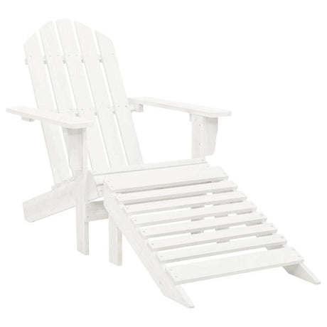 Vidaxl tuinstoel met hocker hout wit