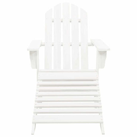 Vidaxl tuinstoel met hocker hout wit